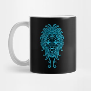 Blue Leo Zodiac Sign Mug